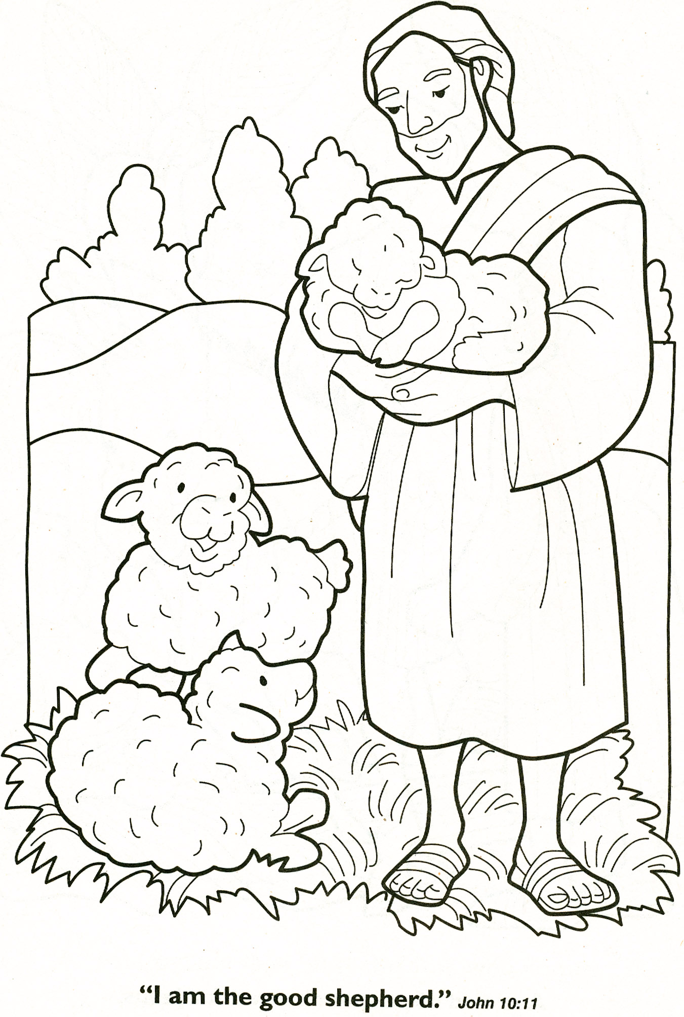 i am the good shepherd coloring pages - photo #1